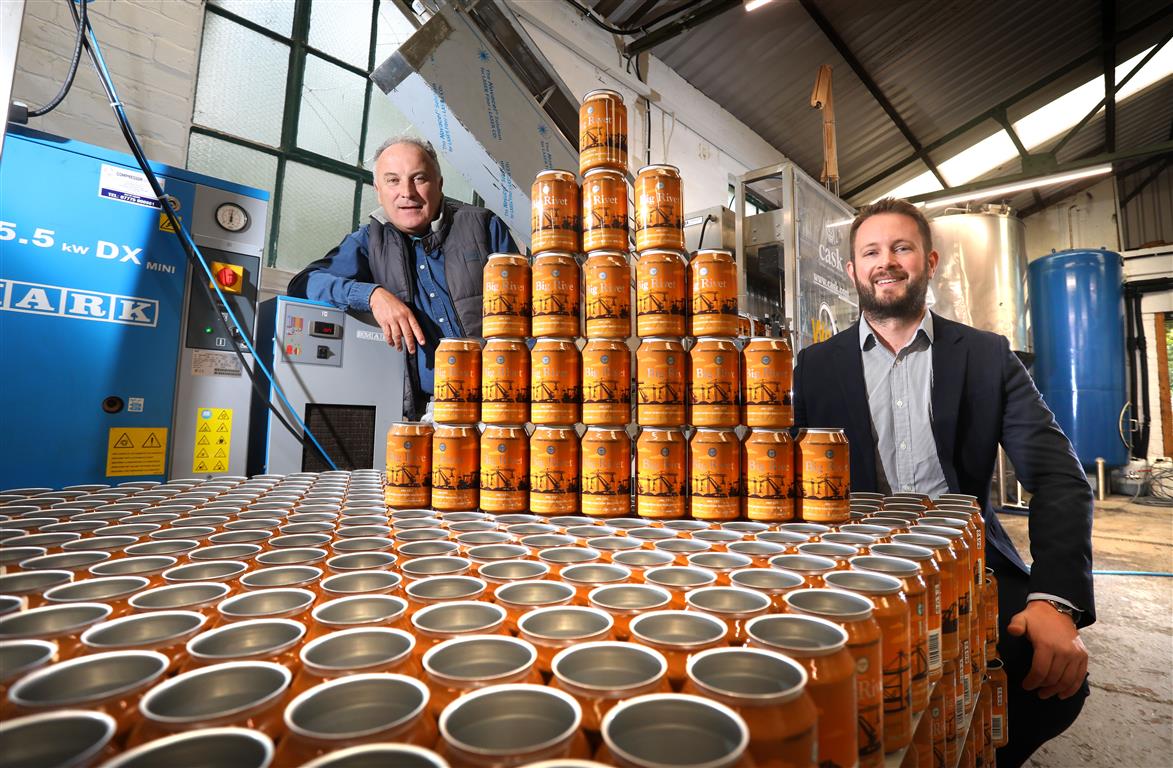 Paul Minnikin, MD of The Great North Eastern Brewing Company with Mike Guellard, Investment Executive at NEL Fund