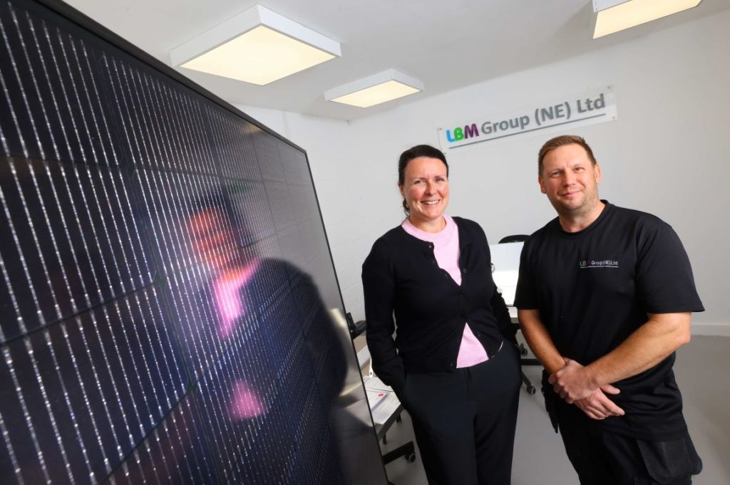 Susan Snowdon of NEL (left) with Mark Hadley of LBM Group (NE) Ltd