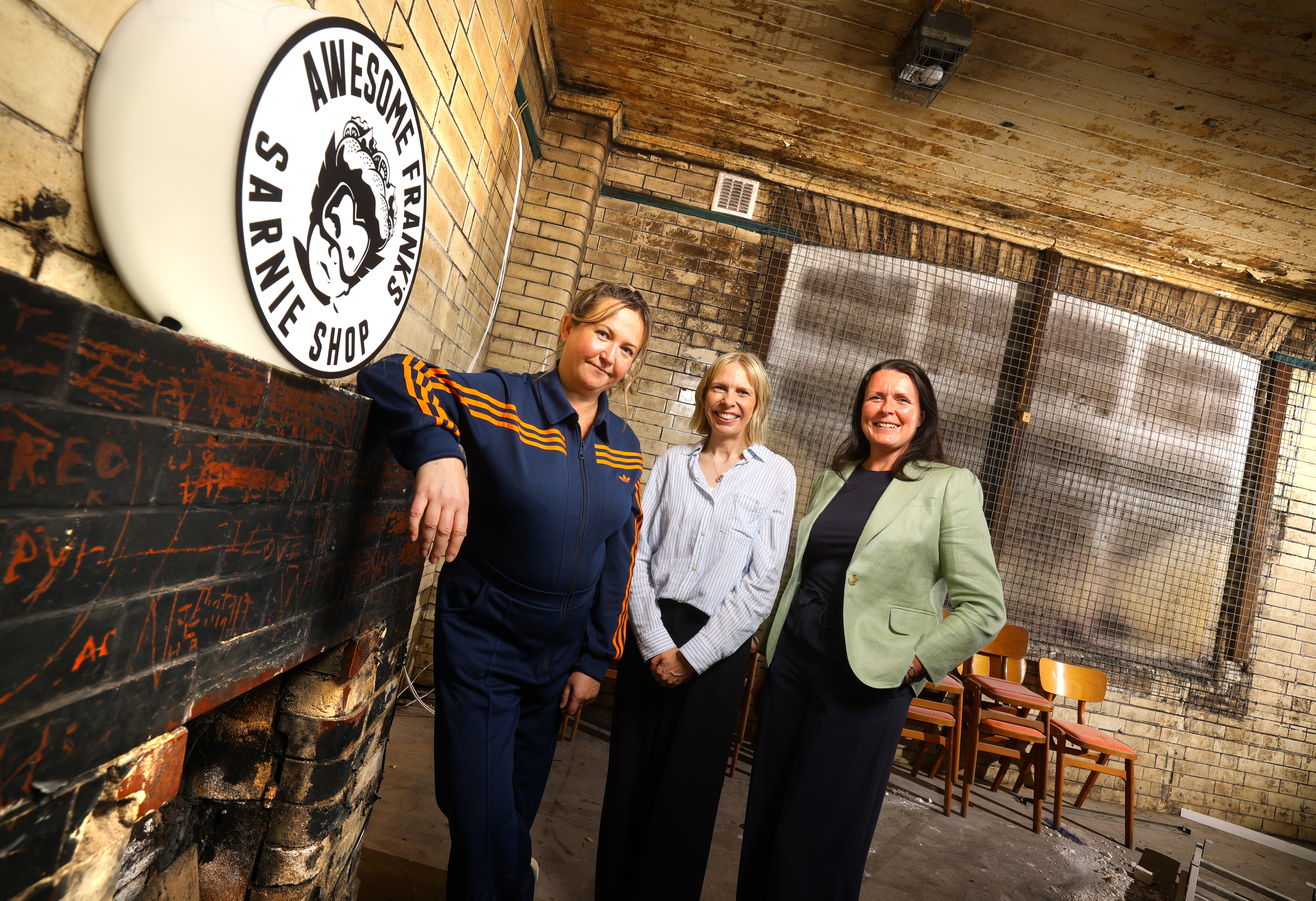 Pictured from left to right: Alex Walker, Founder of Awesome Franks Sarah Newbould, Senior Investment Manager at British Business Bank Susan Snowdon, Investment Executive at NEL Fund Managers